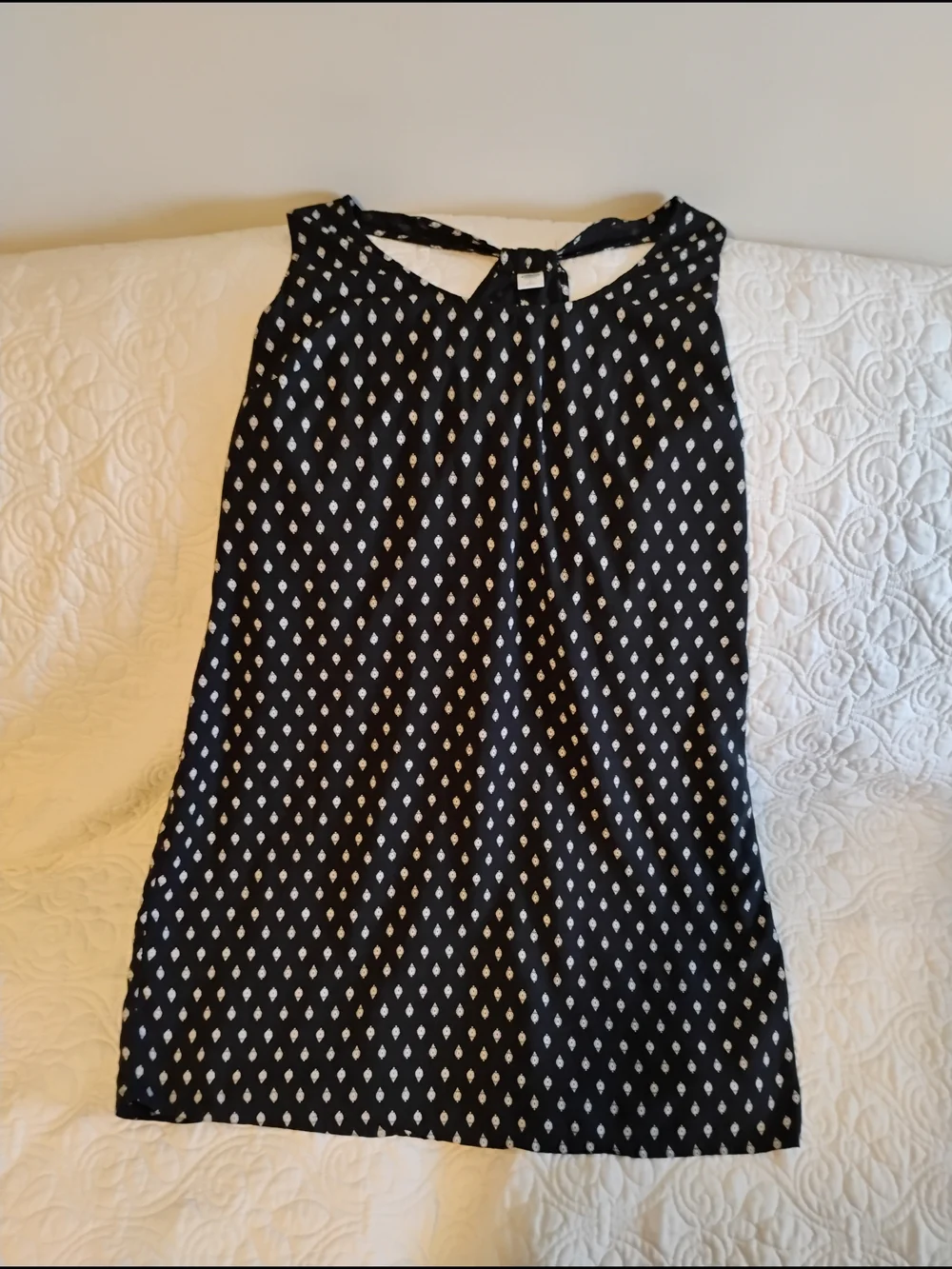 Old Navy Black Midi Skirt with White Diamond Motif LG